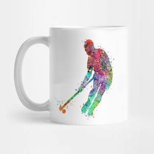 Field Hockey Player Watercolor Sport Mug